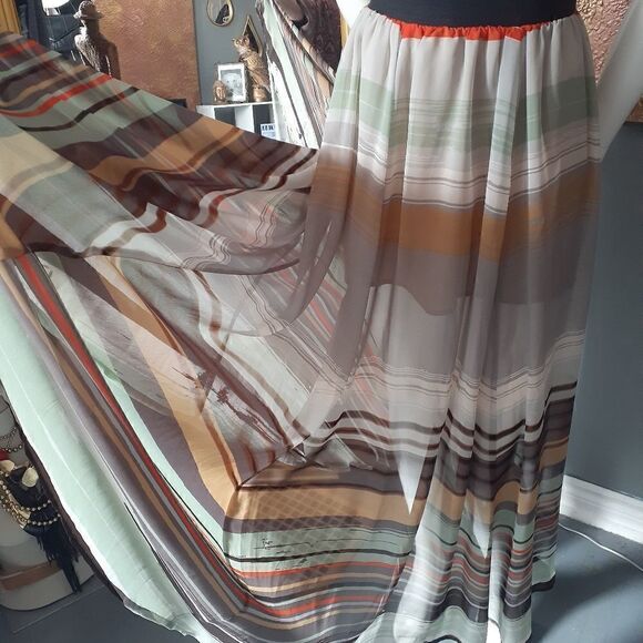 Guess By Marciano Chiffon Maxi Skirt - Picture 6 of 12